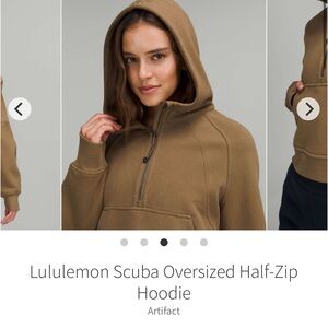 Lululemon oversized half zip hoodie ARTIFACT Sz M/L RARE